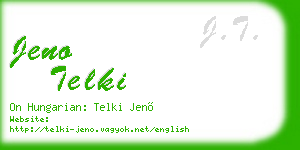 jeno telki business card
